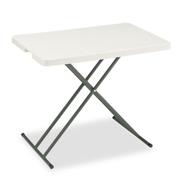 Iceberg Indestructable Classic Personal Folding Table, 30 X 20 X 25 To 28 High, Platinum freeshipping - TVN Wholesale